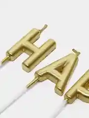 Золотой свечи для торта Happy Birthday