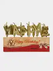 Золотой свечи для торта Happy Birthday