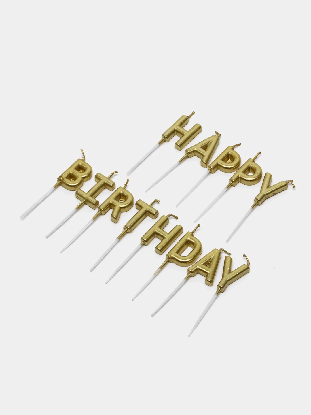 Золотой свечи для торта Happy Birthday