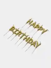 Золотой свечи для торта Happy Birthday