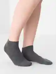 Серебряный носки унисекс, короткие, однотонные