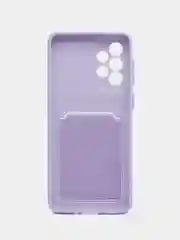 Лавандовый чехол Samsung Galaxy A33, Самсунг Галакси А33 5G силиконовый, с карманом для карты