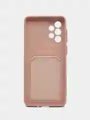 Бежевый чехол Samsung Galaxy A33, Самсунг Галакси А33 5G силиконовый, с карманом для карты