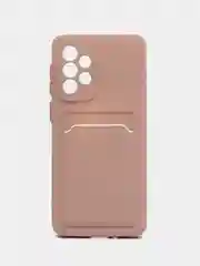 Бежевый чехол Samsung Galaxy A33, Самсунг Галакси А33 5G силиконовый, с карманом для карты