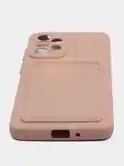 Бежевый чехол Samsung Galaxy A33, Самсунг Галакси А33 5G силиконовый, с карманом для карты
