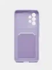 Лавандовый чехол Samsung Galaxy A53, Самсунг Галакси А53 5G, силиконовый, с карманом для карты