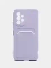 Лавандовый чехол Samsung Galaxy A53, Самсунг Галакси А53 5G, силиконовый, с карманом для карты