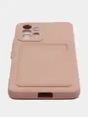Алый чехол Samsung Galaxy A53, Самсунг Галакси А53 5G, силиконовый, с карманом для карты