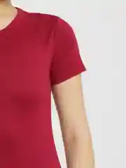 Бордовый футболка женская базовая