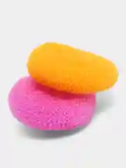 Мочалка пластиковая сетчатая для чистки посуды Grendy, 2 штуки по 6,5 г