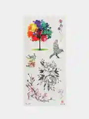 Кораллово-розовый временная переводная татуировка 19х9 см