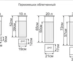 Синий гермомешок облегченный 5-110 л ВЕК