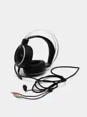 Черный наушники игровые, с микрофоном, RGB подсветкой и объемным звуком, 2 цвета