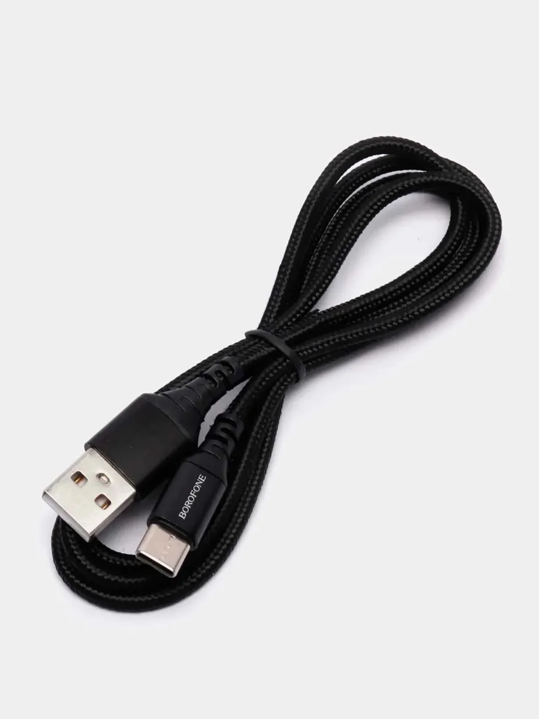 Черный кабель зарядный BOROFONE BX54 (1m, Micro-USB/Type-C/Lightning) для Android и Apple iPhone