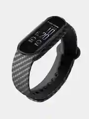 Горчичный ремешок для фитнес браслета Mi Band 3/Mi Band 4, с рисунками