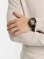 Черный часы механические мужские