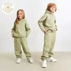 Брюки детские Minaku "Basic Line KIDS", цвет оливковый, рост 122