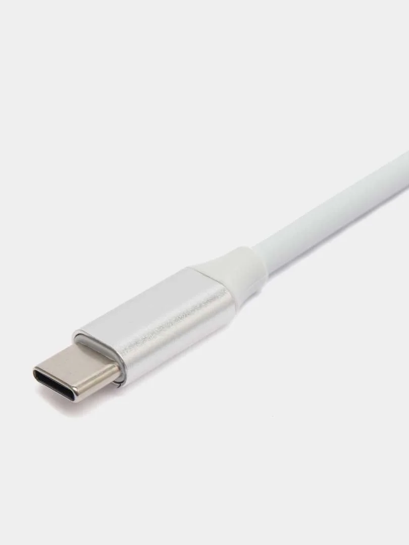 Серый металлик хаб концентратор USB Hub 3.0, Type-C