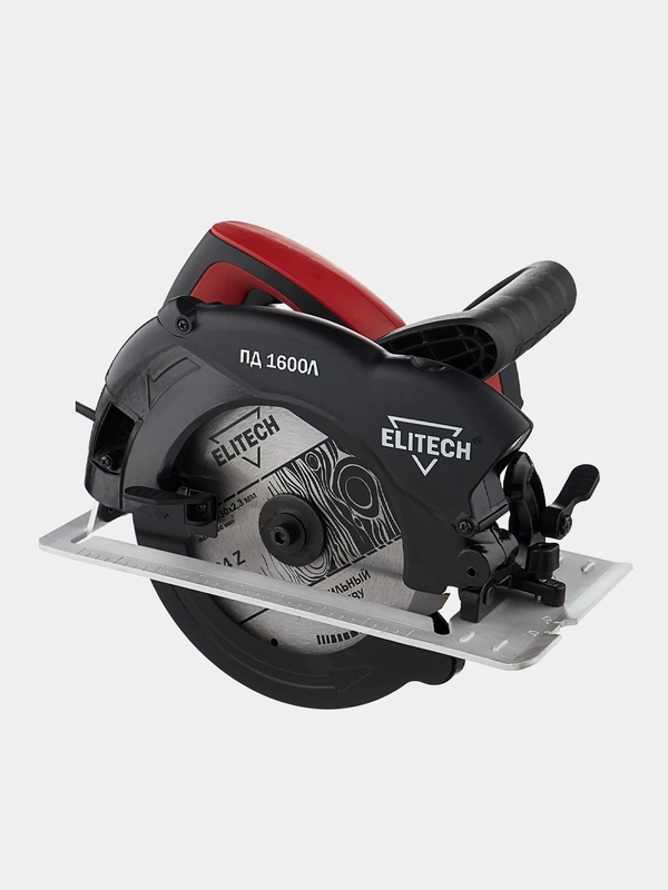 Циркулярная дисковая пила ELITECH ПД 1600Л, 1600 Вт ,190 х 30 мм, 65 мм, литая подошва
