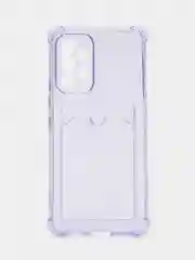 Лавандовый чехол противоударный Samsung Galaxy A53 5G, СамсунгА53 5G, прозрачный с карманом для карты