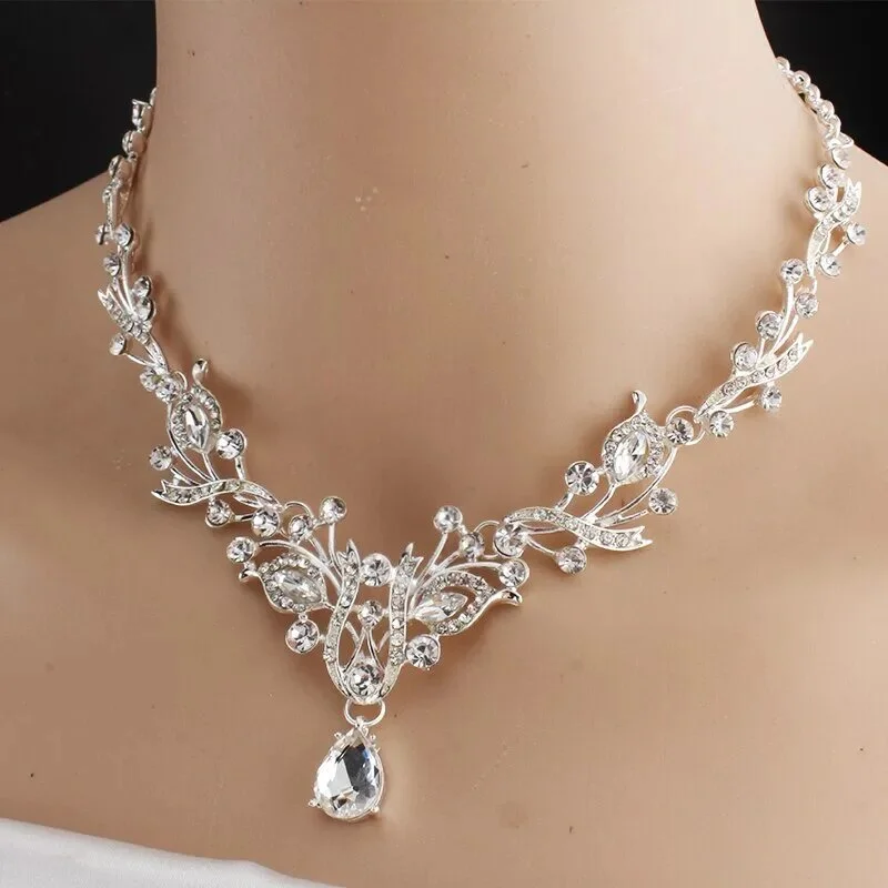 Серый металлик комплект украшений