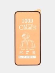Защитное стекло-пленка матовое для Айфон XR, iPhone 11, керамическое