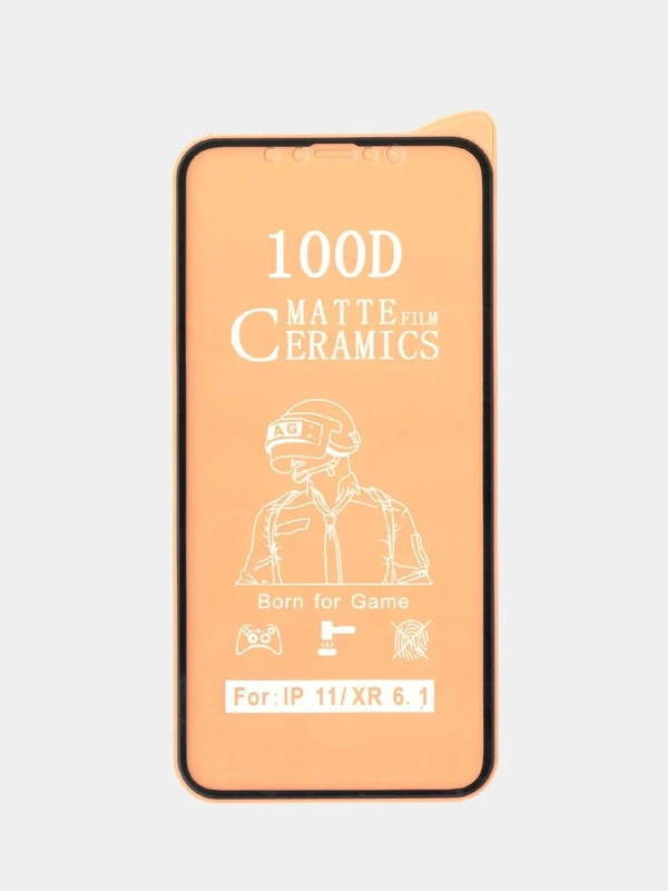 Защитное стекло-пленка матовое для Айфон XR, iPhone 11, керамическое