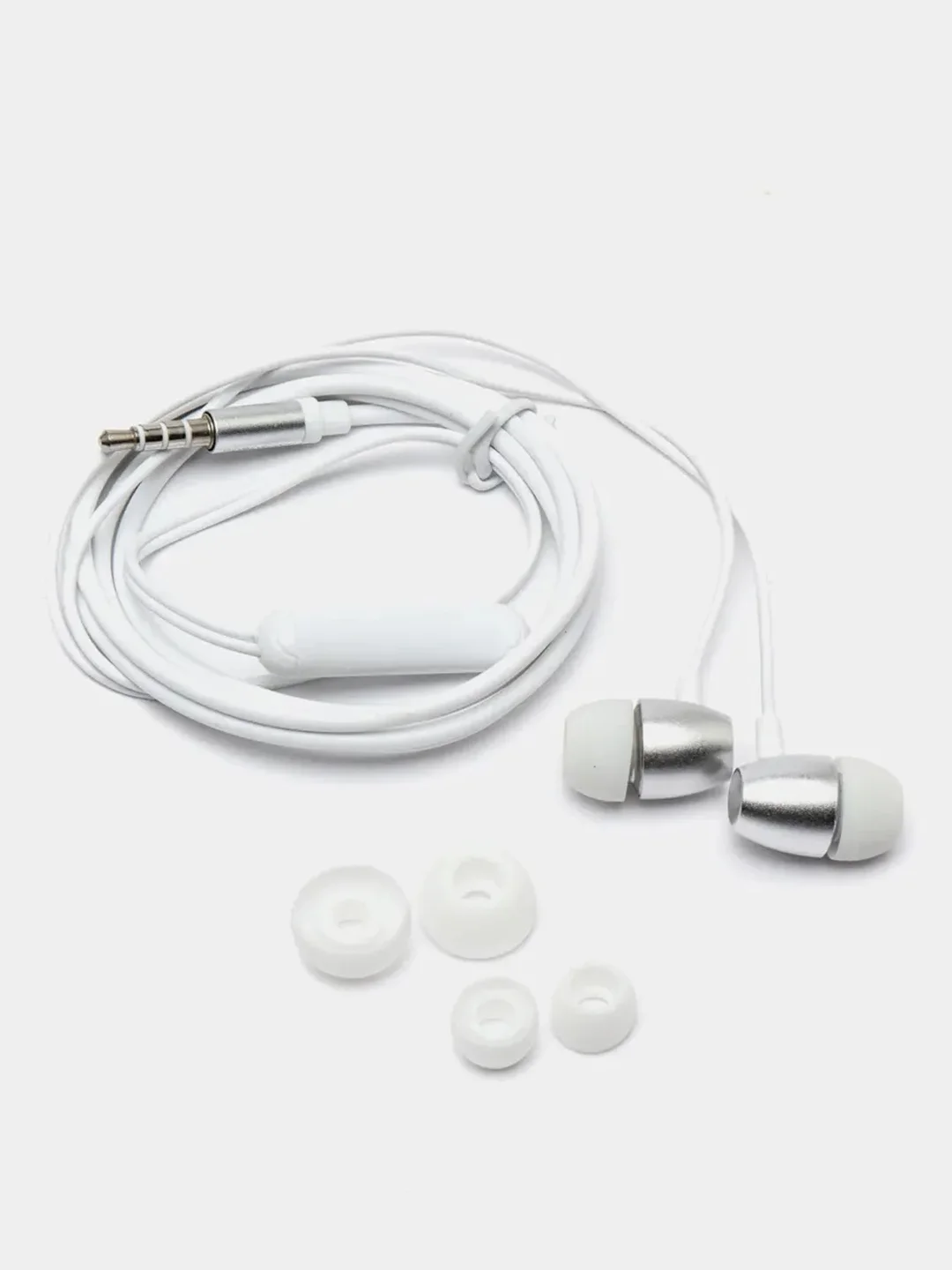 Серебряный наушники с микрофоном Borofone BM57, 3.5 mm Jack