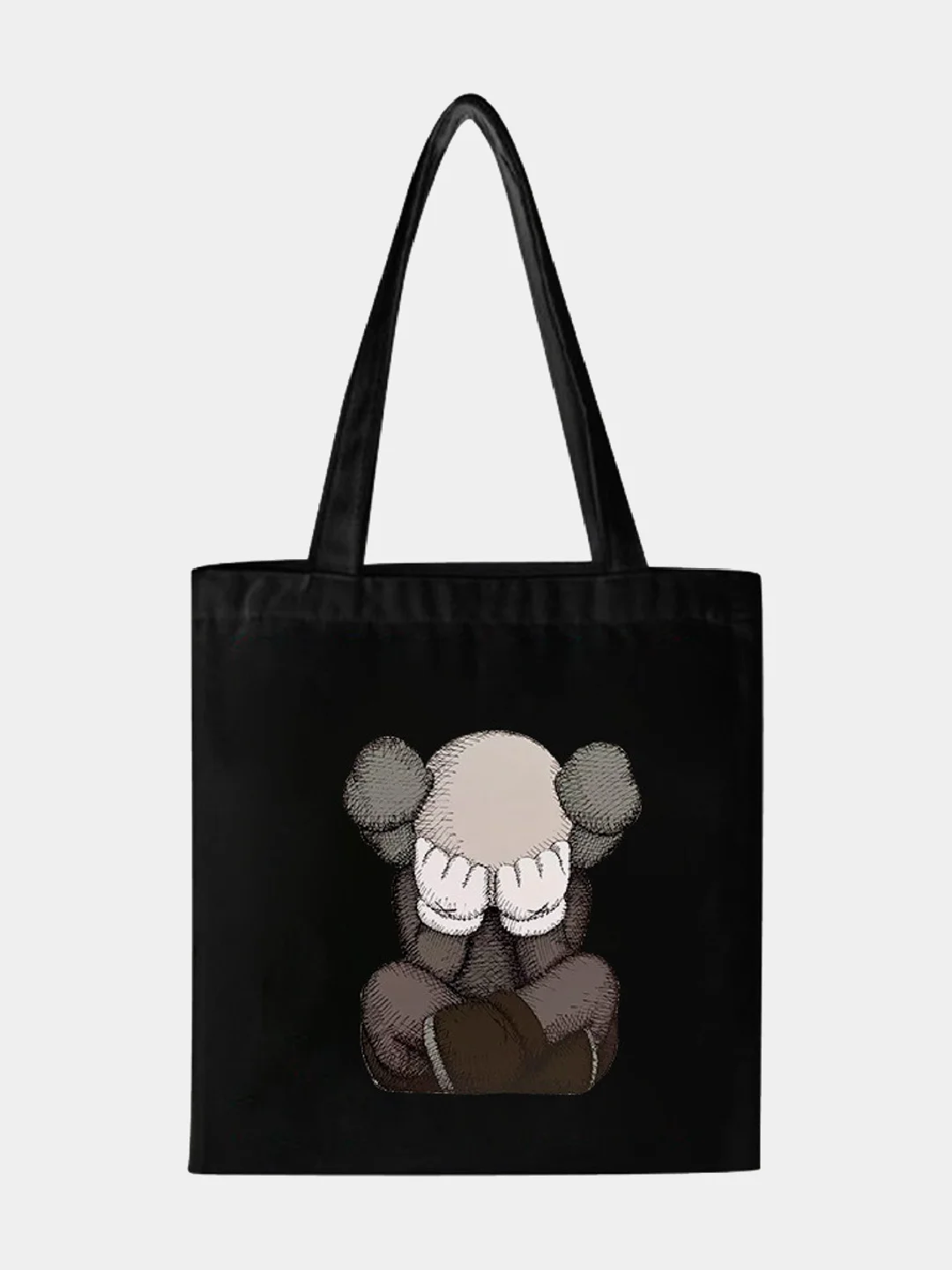 Черный сумка-шоппер Kaws