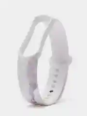 Серый ремешок для Xiaomi mi band 3 / 4 / 5 / 6 / 7  силиконовый мраморный сяоми ми банд фитнес