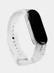 Белый ремешок для Xiaomi mi band 3 / 4 / 5 / 6 / 7  силиконовый мраморный сяоми ми банд фитнес