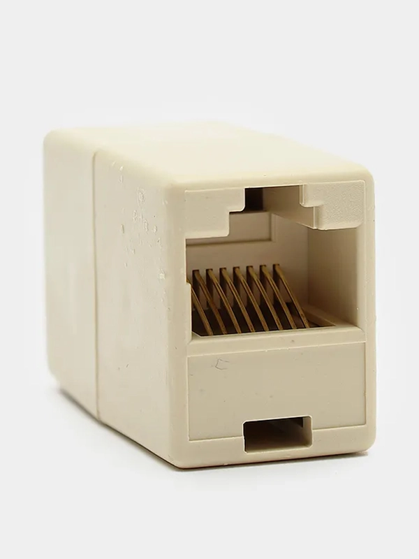 Коннектор RJ 45 соединитель кабеля интернет проходной адаптер Ethernet
