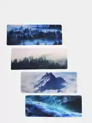 Коврик для мыши и клавиатуры, 4 принта: пейзаж природы, горы, море, лес, природа, 800 х 300