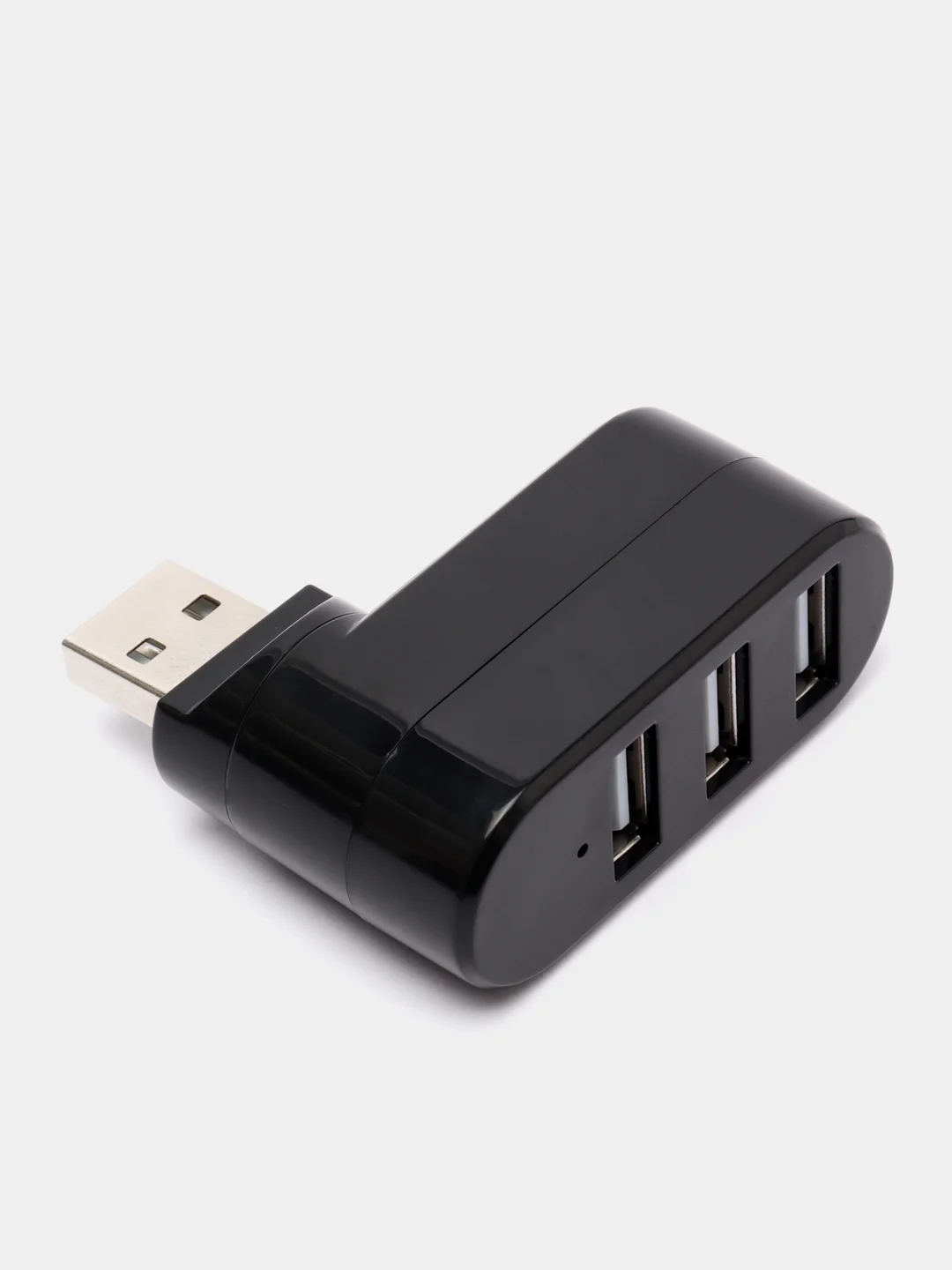 Черный usb разветвитель на 3 порта