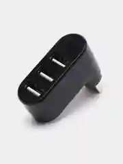 Черный usb разветвитель на 3 порта
