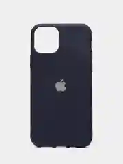 Темно-синий чехол iPhone 11, 11 Pro, 11 Pro Max, силиконовый, с логотипом