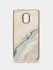 Бежевый меланж чехол Samsung Galaxy J2 Core, Самсунг Галакси Джи2 Кор, силиконовый с мраморным рисунком