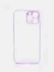 Лавандовый чехол матовый полупрозрачный с цветными кнопками для iPhone 13 Pro Max