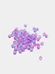 Сиреневый бусины с эффектом градиента, кракле, битое стекло, под жемчуг
