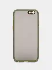 Лесной зеленый чехол матовый полупрозрачный с цветными кнопками на iPhone 6, 6s