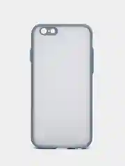 Синий меланж чехол матовый полупрозрачный с цветными кнопками на iPhone 6, 6s