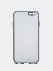 Синий меланж чехол матовый полупрозрачный с цветными кнопками на iPhone 6, 6s