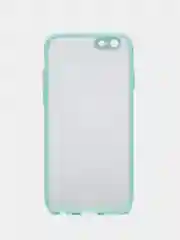 Бирюзовый чехол матовый полупрозрачный с цветными кнопками на iPhone 6, 6s