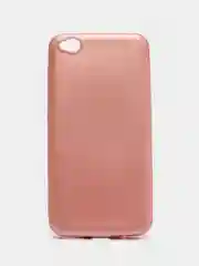Розовый чехол силиконовый для Xiaomi Redmi Go, Сяоми Редми Гоу, матовый, с эффектом "металлик"
