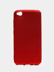 Красный чехол силиконовый для Xiaomi Redmi Go, Сяоми Редми Гоу, матовый, с эффектом "металлик"