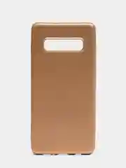 Золотой чехол Samsung Galaxy S10 Plus, Галакси С10 Плюс силиконовый матовый, с эффектом "металлик"