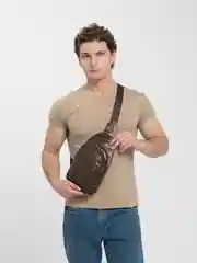 Сумка мужская, через плечо, из экокожи