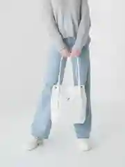 Белый сумка-шопер на плечо вельветовая женская