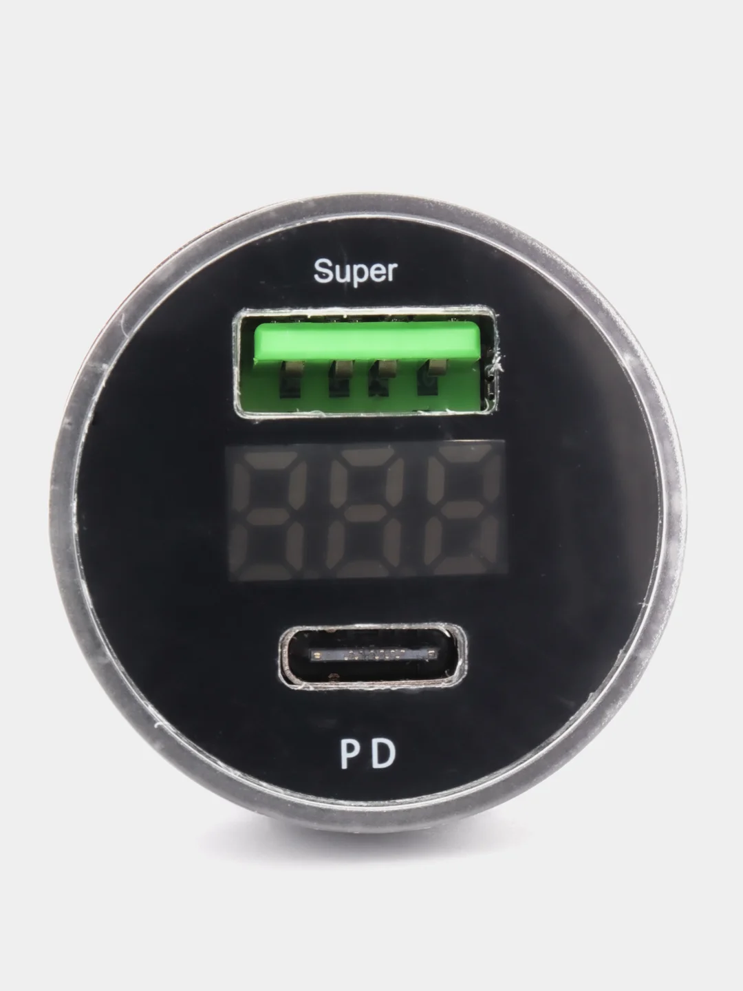 Черный автомобильное зарядное устройство, быстрая зарядка, USB, Type-C