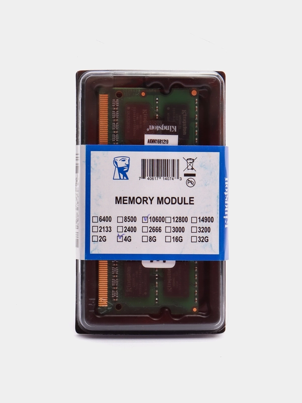 Оперативная память Kingston DDR3 4 ГБ 1333 MHz SO-DIMM PC3-10600U, 1 x 4 гб, для ноутбука